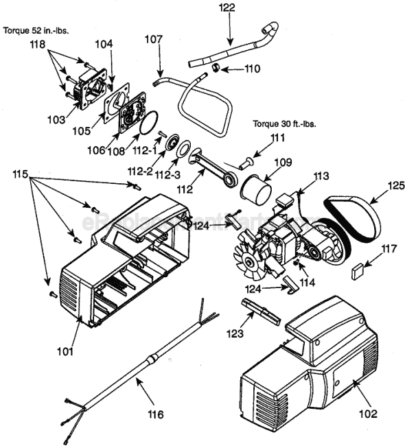 Page B Diagram and Parts List for CPFAC2040P Type 2 Porter Cable Compressor